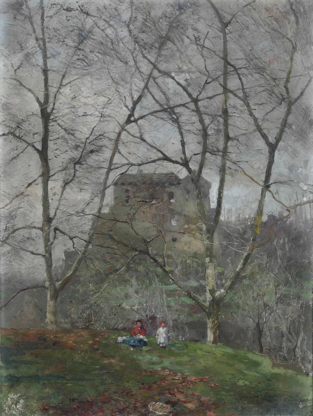  199-Paesaggio con figure e architetture 